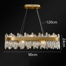 Axyaa Crystal Chandelier: Luxury Living Room & Bedroom Pendant Light