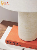 Axyaa Marble Table Lamp LED White Desk Light for Home Bedroom Decor