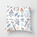 Axyaa Feather Dreamcatcher Print Cushion Cover for Elegant Sofa Decoration