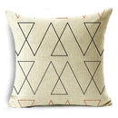 Axyaa Geometric Lines Monochrome Pattern Pillowcase for Stylish Décor