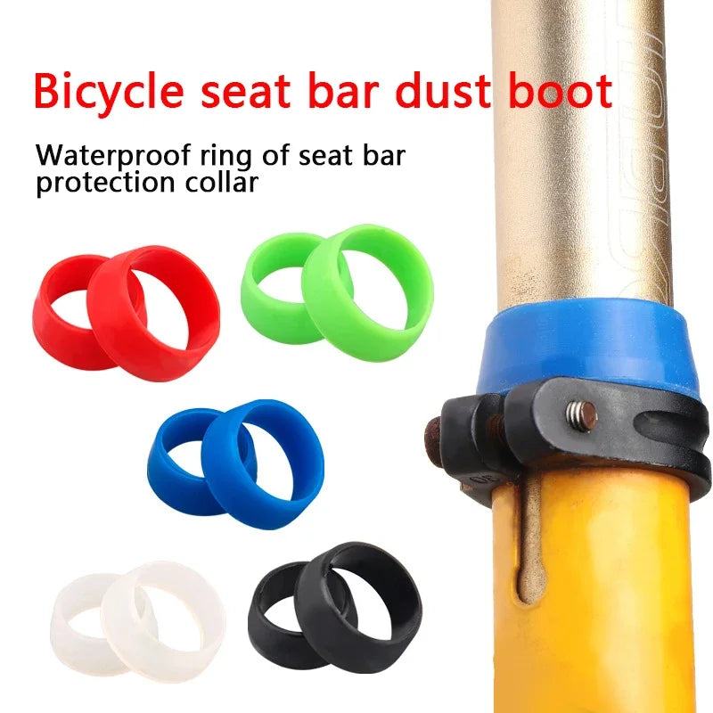 Axyaa Silicone Seat Post Cover for Mountain and Road Bikes