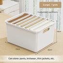 Axyaa Clothes Organizer Box with Grids - Wardrobe Storage Drawer for Pants, Sweaters, Underwear