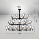 Axyaa Nordic Glass Ball LED Chandelier for Home Decor Lighting