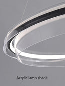Axyaa Acrylic Ring LED Pendant Chandelier for Living Room and Bedroom