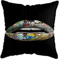 Axyaa Graffiti Street Art Pillow Covers - Home Decoration Lions David Lips Cover