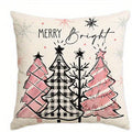 Axyaa Snowman & Santa Pillows Pattern Cushion Cover for Sofa, Bedroom, Car