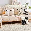 Axyaa Halloween Tuft Embroidered Pillowcase - Festive Cotton Cushion Cover