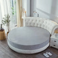Axyaa Coral Velvet Round Bed Sheet 200-220cm Diameter, Flannel, Winter