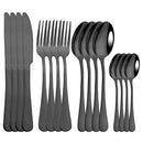 Axyaa 16-Piece Pink Gold Stainless Steel Cutlery Set - Dinnerware Flatware Tableware Kit