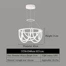 Axyaa White Curved Artistic Pendant Lamp – Modern Nordic Decorative Lighting
