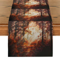 Axyaa Autumn Forest Sunshine Table Runner for Dining Room