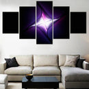 Abstract Neon Glow Fractal Canvas Wall Art Set for Living Room by Axyaa