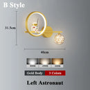 Axyaa Astronaut Star Projector LED Wall Lamp for Kid's Room- Modern Nordic Lighting