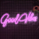 Axyaa Good Vibes Only Neon Light Sign 55x22CM for Bar KTV Room Bedroom Party