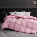 Axyaa Luxe Goose Down Quilt Duvet, Queen King Full Size, Four Seasons, Cotton Shell
