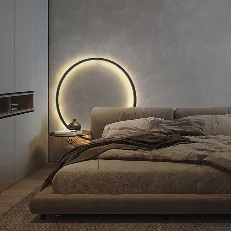 Axya Modern LED Wall Lamp Round Ring Nordic Design Indoor USB Wall Sconce