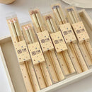 Axyaa Kawaii Animal Wooden Chopsticks, Reusable Sushi Food Sticks for Kids & Adults