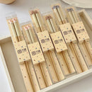 Axyaa Kawaii Animal Wooden Food Sticks Reusable Sushi Chopsticks for Kids and Adults