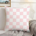 Axyaa Checkerboard Pillow Cases 45x45 Set of 2 Decorative Cushion Covers