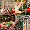Axyaa Nutcracker Soldier Ornaments: Colorful Wooden Figures for Xmas Tree & Home
