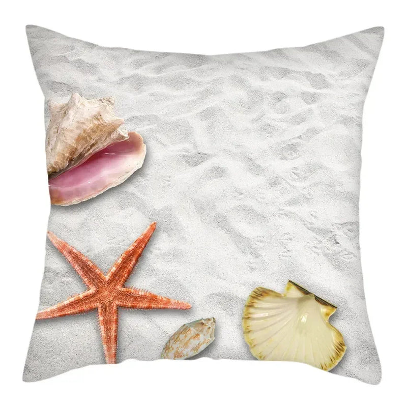 Natural Coastal Starfish Ocean Print Pillow Cover for Axyaa Home Décor