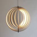 Axyaa Moon LED Chandelier: Nordic Design for Home, Restaurant, and Bar