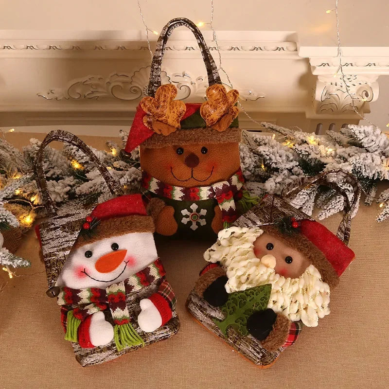 Axyaa Santa Claus Gift Tote Bag: Festive Holiday Home Decoration and Children's Xmas Gift