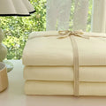 Axyaa Wrinkle Yarn Bedding Set: Duvet Cover, Pillowcase, Sheet Set for Twin King
