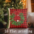 Axyaa Christmas Santa & Snowman Pattern Cushion Cover for Sofa, Bedroom, Car