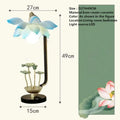 Axyaa Lotus Table Lamp - Chinese Style Art Decor for Living Room, Bedroom, Study
