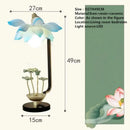 Axyaa Lotus Table Lamp - Chinese Style Art Decor for Living Room, Bedroom, Study