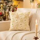 Axyaa Christmas Lanterns Embroidered Pillowcase Cojines, Retro Sofa Pillow Cover, Home Decor