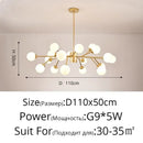 Axyaa Gold Black LED Branch Chandelier for Living Room & Bedroom