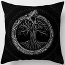 Axyaa Dark World Tree Print Pillow Cover - Home Decor Essential