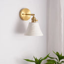 Axyaa Ceramic LED Wall Lamp: Japanese Vintage Wall Lights for Bathroom, Bedroom, and Sofa