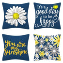 Flower Letter Print Cushion Cover for Stylish Home Decor by Axyaa