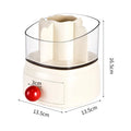 Axyaa Rotating Makeup Organizer with Drawer, Large Capacity Cosmetic Display Case.
