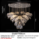 Axyaa Luxury LED Crystal Chandelier for Home and Commercial Spaces.