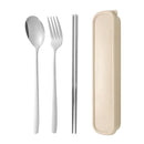 Axyaa Stainless Steel Tableware Set - Knife Fork Spoon Flatware Boxecc