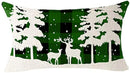 Christmas Wishes Animal Family Linen Pillowcase by Axyaa