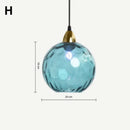 Axyaa Glass Chandelier LED Pendant Light - Colorful Nordic Hanging Lamp