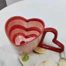 Axya Heart Design Ceramic Coffee Tea Cup Set