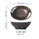 Axyaa Vintage Oval Ceramic Seasoning Dish for Soy Sauce and Vinegar