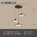 Axyaa Walnut Pendant Light: Vintage Style Glass LED Lamp for Home and Office