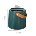Axyaa Leather Handle Flower Vase Modern Nordic Style Plastic Pot