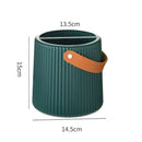 Axyaa Leather Handle Flower Vase Modern Nordic Style Plastic Pot