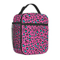 Axyaa Animal Print Insulated Lunch Bag: Portable Thermal Box for Work, Picnic.