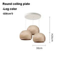 Axyaa Nordic Wooden Round Ball Pendant Lamp for Living Room & Bedroom