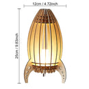 Axyaa Wooden Rocket Lamp for Kids - Handmade LED Night Light