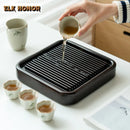 Axyaa Square Striped Pot Holder Insulation Pad Tea Tray Kungfu Tea Services Craft